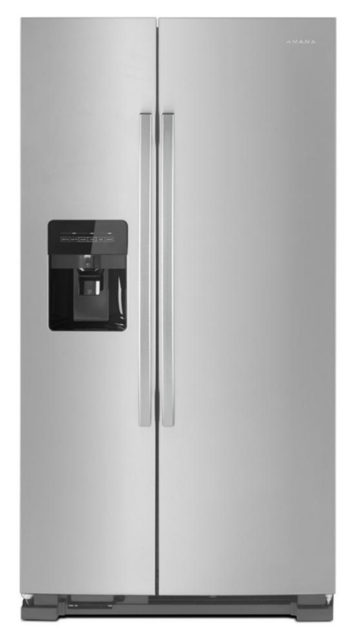 Amana 24.6 cu. ft. Side by Side Refrigerator with Dual Pad External Ice and Water Dispenser in Stainless Steel (Model # ASI2575GRS) 