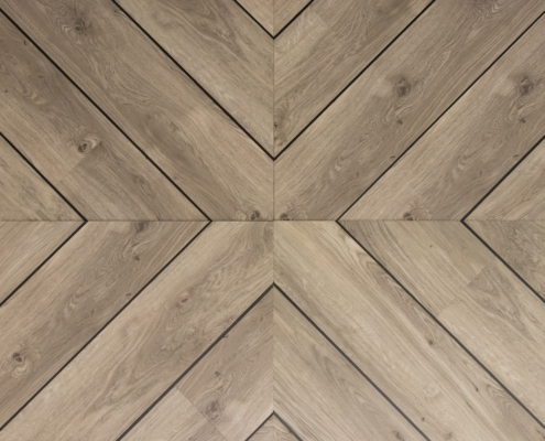 Geometric wooden floor pattern