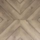 Geometric wooden floor pattern