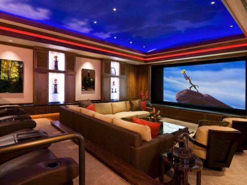 basement home movie theater